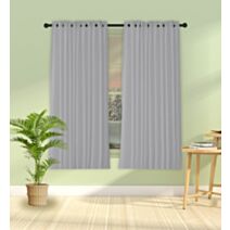 Rideau Oxford polyester 140 x 180 cm gris clair - MAISON BONHEUR