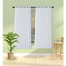 Rideau Oxford polyester 140 x 180 cm blanc cassé - MAISON BONHEUR
