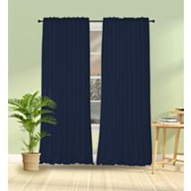 Rideau Oxford polyester 140 x 240 cm bleu marine - MAISON BONHEUR