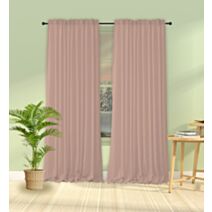 Rideau Oxford polyester 140 x 240 cm rose clair - MAISON BONHEUR