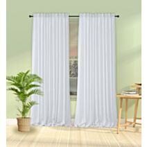 Rideau Oxford polyester 140 x 240 cm blanc cassé - MAISON BONHEUR