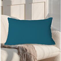 Coussin Oxford 50 x 30 cm bleu canard - MAISON BONHEUR
