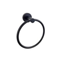 Porte-serviette anneau Acier noir mat