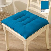 Assise de chaise matelassée 40x40cm bleu canard - MAISON BONHEUR