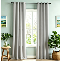 Rideau occultant 135x240 cm gris clair uni