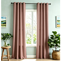 Rideau occultant 135x240cm rose uni