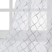 Voilage motif 140x180cm blanc