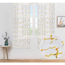 Voilage motif 140x240cm blanc