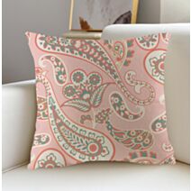 Coussin imprimé Art Abstrait 40x40cm rose - MAISON BONHEUR