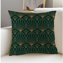 Coussin imprimé Vert impérial 40x40cm - MAISON BONHEUR