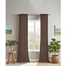 Rideau velours uni 140 x 240 cm beige - MAISON BONHEUR 