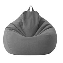 Coussin Bean Bag 80x90cm gris anthracite