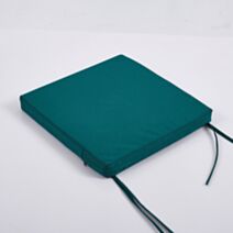 Coussin galette 45x45cm bleu canard extérieur étanche