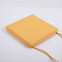 Coussin galette 45x45cm jaune moutarde extérieur