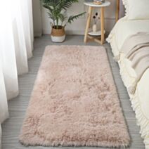 Tapis rectangle 160x230cm rose poudré