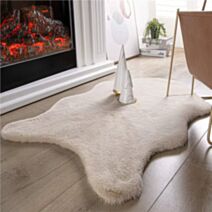 Tapis forme rectangle 60x60cm beige doux et élégant