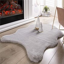 Tapis forme irrégulière 60x60cm gris