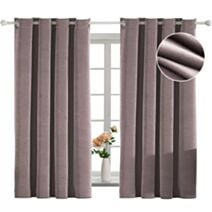 Rideau occultant velours 140x240cm rose poudré