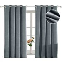 Rideau occultant velours 140x240cm gris