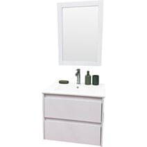 Meuble salle de bain Tina avec miroir, 60 cm blanc - AHOME