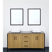 Set de 2 miroirs meuble salle de bain Moana 150 cm