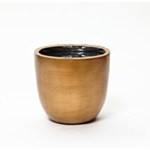 Pot jardin en fibre d'argile Marrakech M Ø34,5cmx30cm doré