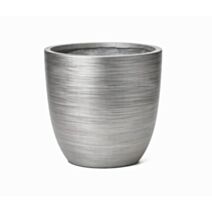 Pot jardin en fibre d'argile Horizon S Ø25cmx23,5cm argent