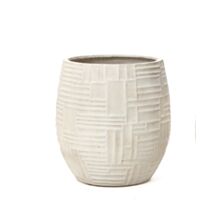 Pot jardin en fibre d'argile Valley M Ø33cmx35cm beige
