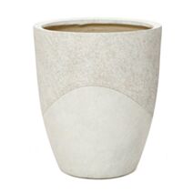 Pot jardin en fibre d'argile Amber L Ø44cmx52cm beige