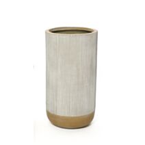 Pot jardin en fibre d'argile Savanna S Ø24cmx49cm beige