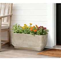 Pot jardin en fibre d'argile Granite S Ø29cmx29,5cm beige