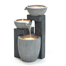 Fontaine 3 cascades avec lumière led 2 m