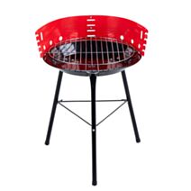Barbecue 36 x 36 x 52 cm noir/rouge