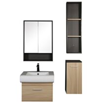 Meuble salle de bain Lea avec miroir + colonne suspendue