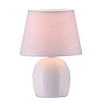 Lampe de table Nova céramique naturel Ø17x23,5cm blanc