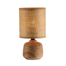 Lampe de table Nara céramique naturel effet bois et Ø13x26cm