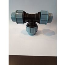 Té PE 90° bague bleue / PE Equal Tee Ø25mm