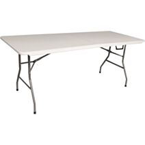 Table pliante blanche 8 places 180 x 75,5 x 74cm, épaisseur 4 cm - HONGMA