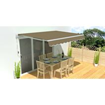Store banne sans cassette 395 x 300 cm taupe