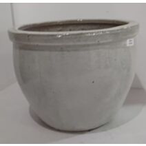 Pot céramique blanc à rebord Ø48 cm - VANERON