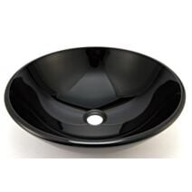 Vasque à poser ronde verre noir