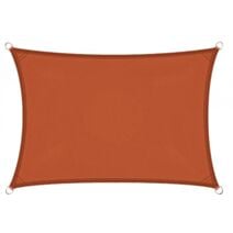 Voile d'ombrage rectangle terracotta 4x3m