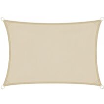 Voile d'ombrage rectangle beige 2x3m