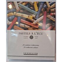 Boîte carton pastel à l' Ecu 24 couleurs couleurs irisées - SENNELIER