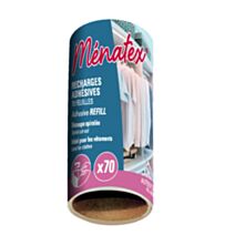 Set de 2 recharges adhésives attrape poils 70 feuilles - MENATEX