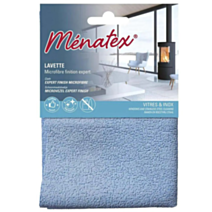 Lavette microfibre finition expert 31x32cm bleu - MENATEX