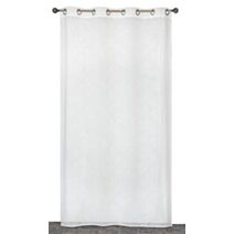 Voilage imprimé gomme floral 140 x 240 cm écru - CARPENTIER