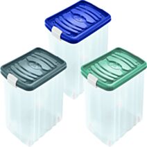 Boîte de rangement transparente sur roulettes 45L - MONDEX