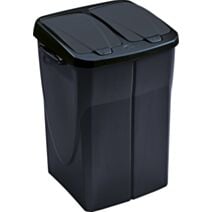 Poubelle de cuisine 45L double compartiment anthracite