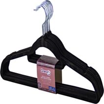 Lot de 10 cintres en plastique finition velours - MONDEX